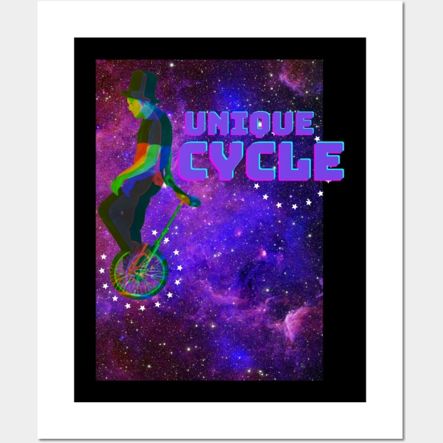 Unique Cycle Einrad lustiges Artist Zirkus Design Wall Art by Maggini Art